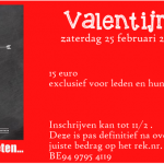 Valentijnsdiner 25/2/2017 - inschrijven mogelijk!
