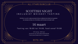 Scottish Night met whisky tasting & food @ ASD @ Lokaal ASD